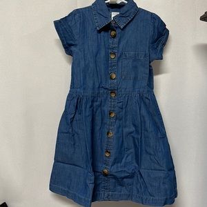 Denim Dress 6X short sleeve button down brand new